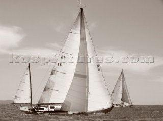 Les Regates Imperiales 2012 - onboard Skylark of 1937