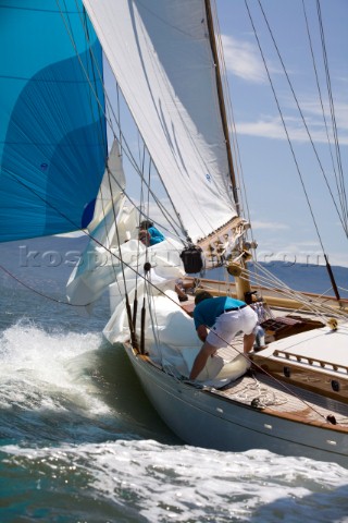 Les Regates Imperiales 2012  onboard Skylark of 1937