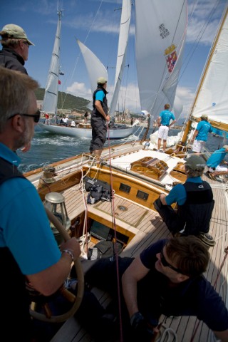 Les Regates Imperiales 2012  onboard Skylark of 1937