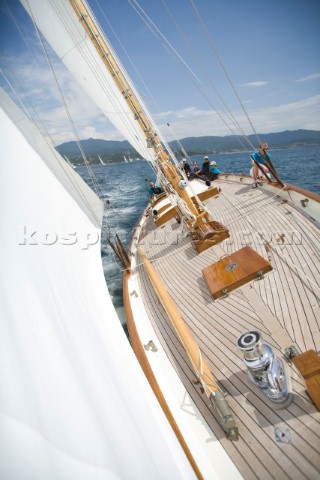 Les Regates Imperiales 2012  onboard Skylark of 1937