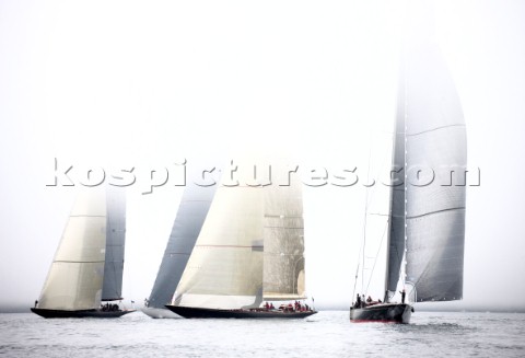 J Class fleet racing in Falmouth 2012