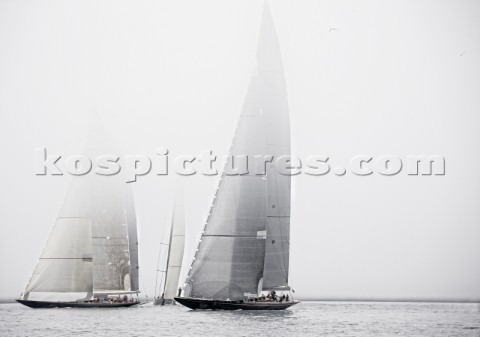 J Class fleet racing in Falmouth 2012