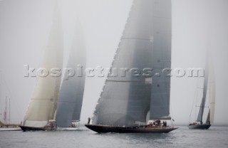 J Class fleet racing in Falmouth 2012