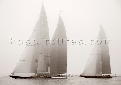 J Class fleet racing in Falmouth 2012