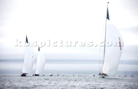 J Class fleet racing in Falmouth 2012