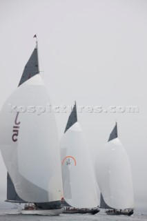 J Class fleet racing in Falmouth 2012