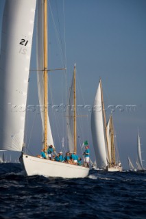 Classic Sparkman & Stephens, S&S 53 foot Yawl Skylark at the Voiles de Saint Tropez 2012