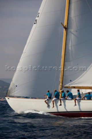 Classic Sparkman  Stephens SS 53 foot Yawl Skylark at the Voiles de Saint Tropez 2012