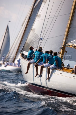 Classic Sparkman  Stephens SS 53 foot Yawl Skylark at the Voiles de Saint Tropez 2012