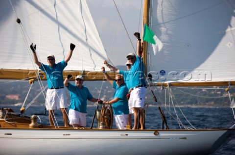 Classic Sparkman  Stephens SS 53 foot Yawl Skylark at the Voiles de Saint Tropez 2012