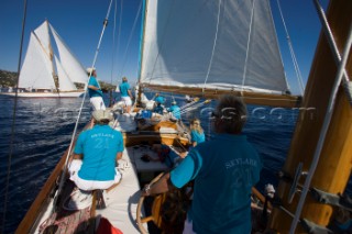 Classic Sparkman & Stephens, S&S 53 foot Yawl Skylark at the Voiles de Saint Tropez 2012