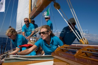 Classic Sparkman & Stephens, S&S 53 foot Yawl Skylark at the Voiles de Saint Tropez 2012