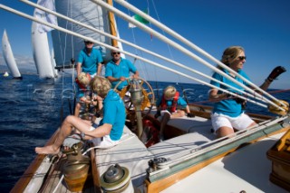 Classic Sparkman & Stephens, S&S 53 foot Yawl Skylark at the Voiles de Saint Tropez 2012