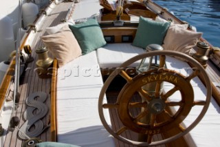 Classic Sparkman & Stephens 53 foot Yawl at the Voiles de Saint Tropez 2012