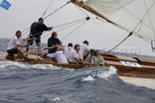 COPA DEL REY DE BARCOS DE ÃPOCA 2012 Panerai Classic series, Leonore winner of the event helmed by Mauro Pellaschier